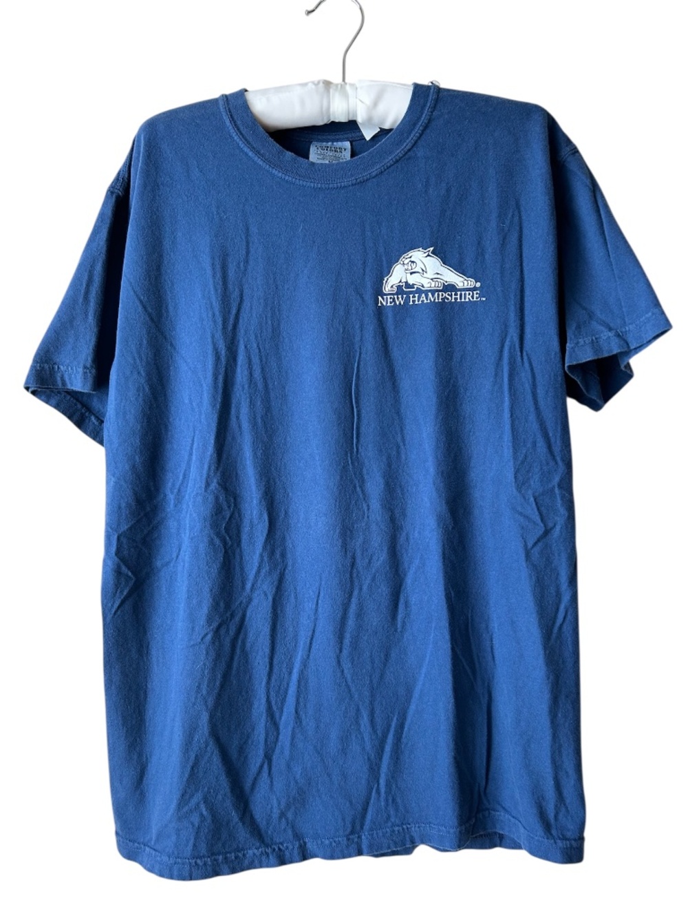 New Hampshire University T-shirt Blue Gray White Wildcats Collegiate Medium